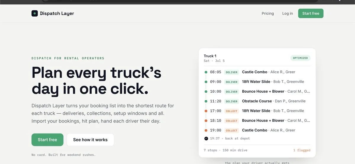 Dispatch Layer route planner